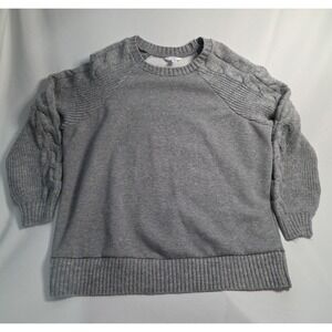 Time and Tru Women's Grey Sweater XL Long Sleeve Pullover Soft
